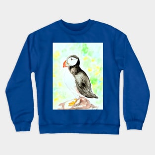 Puffin Watercolour Painting Crewneck Sweatshirt